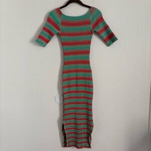 Joie Women's Size XS Multicolor Striped Bodycon Midi Dress